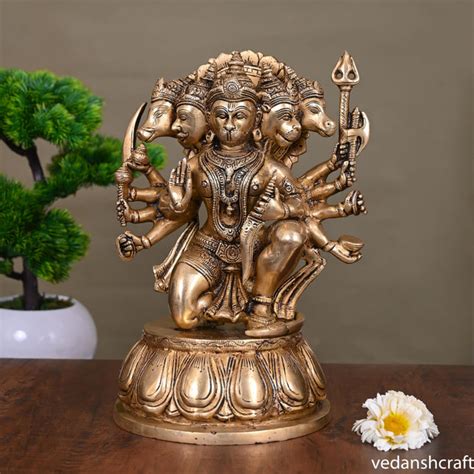 Shop Pure Brass Panchmukhi Hanuman Idols at the Best Price – Vedansh Craft