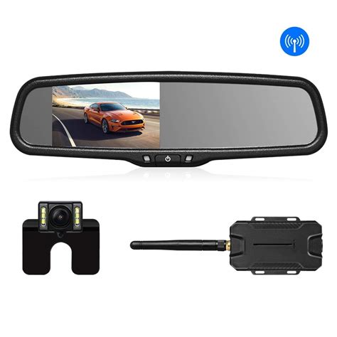 AUTO VOX Wireless Reverse Camera Kit Car Backup Camera with Rear View Mirror Monitor – DashcamBD