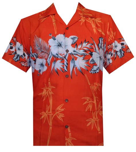Hawaiian Shirt 35 Mens Bamboo Tree Print Beach Aloha Party Holiday ...