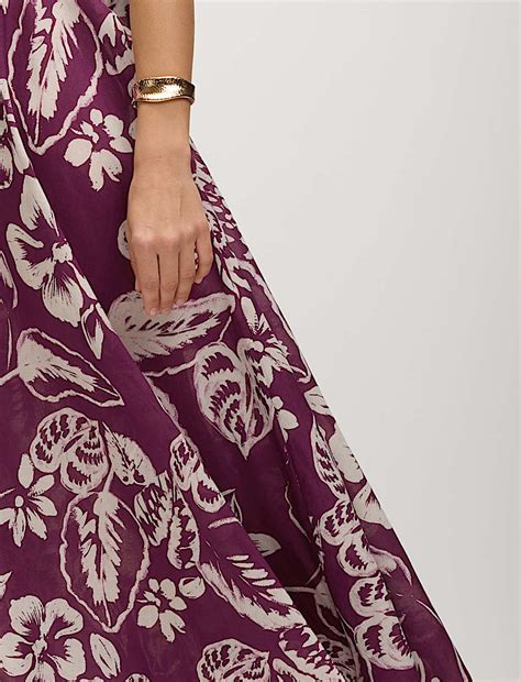 Buy Pure Cotton Printed V-Neck Beach Dress at Marks & Spencer