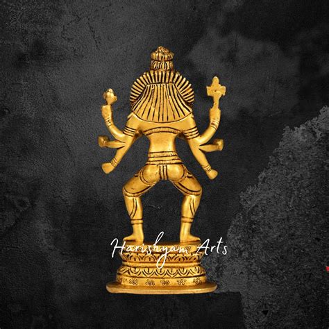 8" Pure Brass Narasimha Murti for Daily Pooja and Vastu Energy Balance