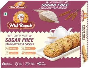 MidBreak Sugar Free Jowar (Sorghum) Millets & Dry Fruit Cookies | Pack ...