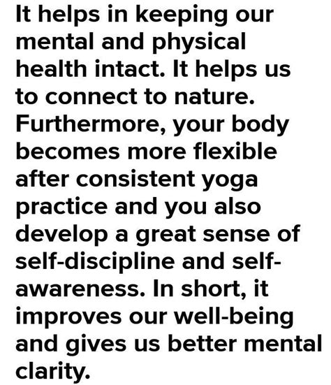 Essay on the topic benefits of yoga . Write at least 500 words - Brainly.in
