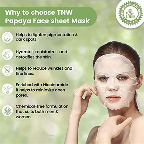 Buy TNW-THE NATURAL WASH PAPAYA FACE SHEET MASK FOR MOISTURIZES (20GM X ...