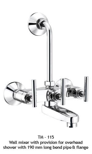 TM115 Wall mixer with provision for overhead shower | Zakamlova ...
