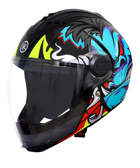 Yamaha YMT Full Face Helmet (Cyan Green, Size XL) | Y6AYMTCGXL23 ...