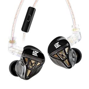 IEM Headphone with Mic,KZ DQS Gaming Earbuds,Bass Clear Wired Earphones ...