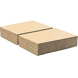 Golden State Art, 8.5 x 11 Corrugated Cardboard Insert Sheets, Flat ...