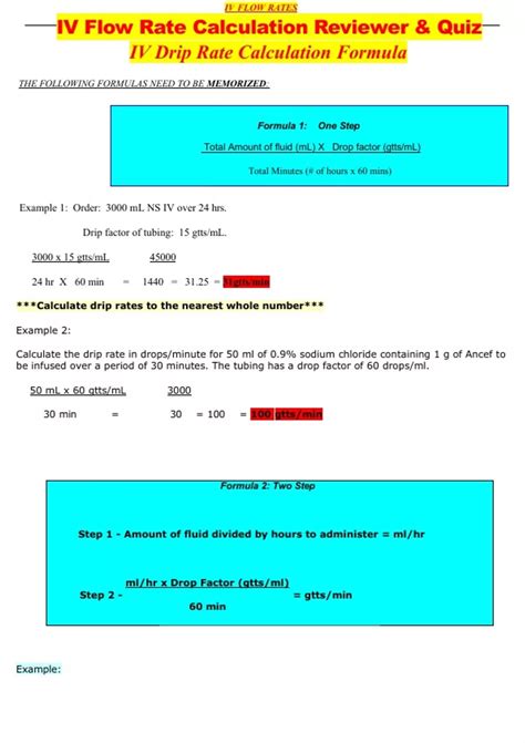 Image result for Infusion Rate Calculation