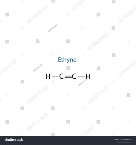 Ethyne Molecule Skeletal Structure Diagram Organic Stock Vector ...