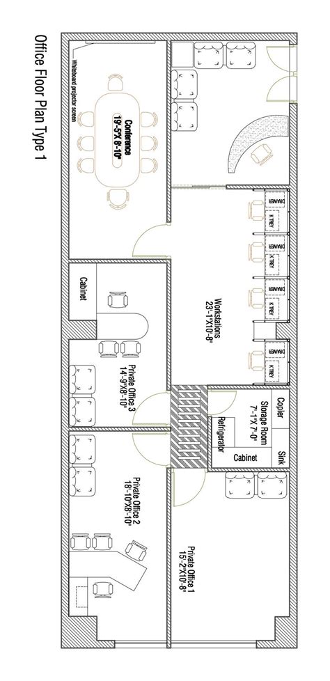 Office floor plan and furniture layout | Freelancer