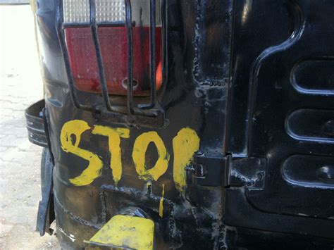 D'source Design Gallery on Stop Signs Behind Rickshaws - Mumbai ...