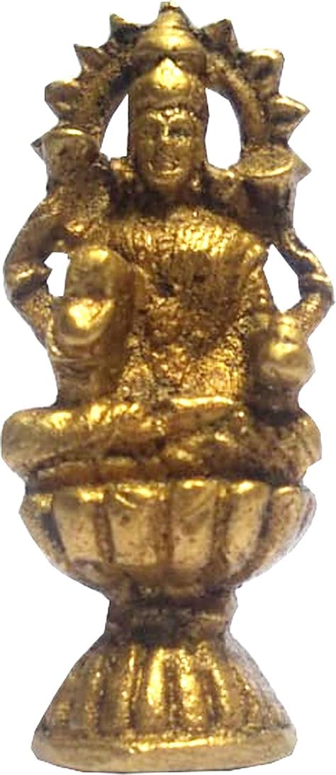 Buy Purpledip Rare Miniature Brass Idol Goddess Lakshmi Laxmi: Unique ...