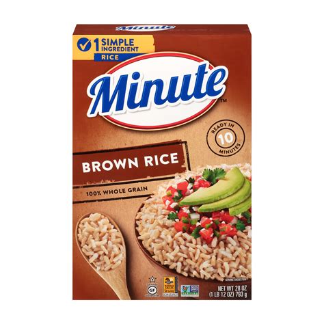 Minute Instant Brown Rice, 100 Percent Whole Grain Rice, 28 oz ...