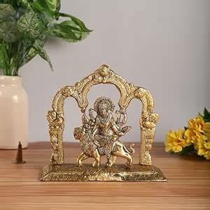 Buy HEYEARTH Sherawali Maa Darbar/Goddess Durga Maa Idol for Mandir ...
