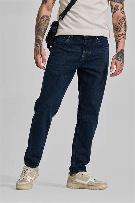 Buy Men's Navy Baggy Fit Jeans Online | Snitch – SNITCH