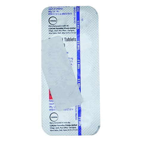 Yaw 2.5Mg Tablet | Uses, Side Effects, Price | Apollo Pharmacy