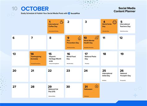 Social Media Holiday Calendar