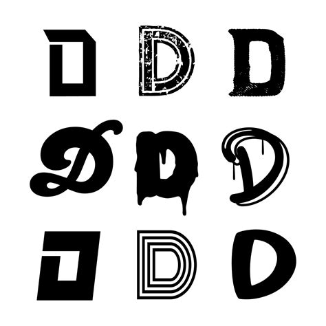 Letter D Fonts