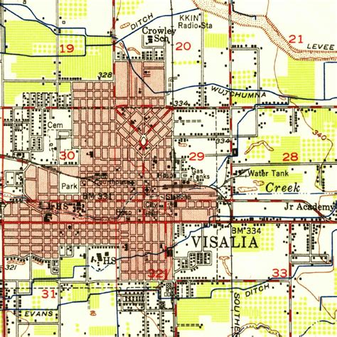 Map Of California Visalia