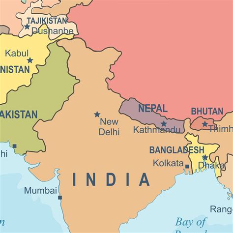 Wall Size Political World Map Wallpaper | Life n Colors