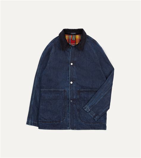 Indigo Wash Denim Field Jacket – Drakes