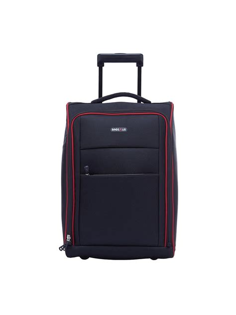 Buy BagsRUs Polyester 34 cms Black Softsided Carry-On Cabin Trolley Bag ...