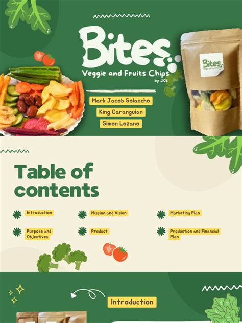 Objectives Snack Business Proposal Example 的图像结果