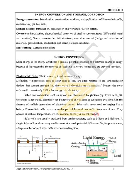 Bchec 102 Mod1@Az Documents - ENERGY CONVERSION AND STORAGE, CORROSION ...