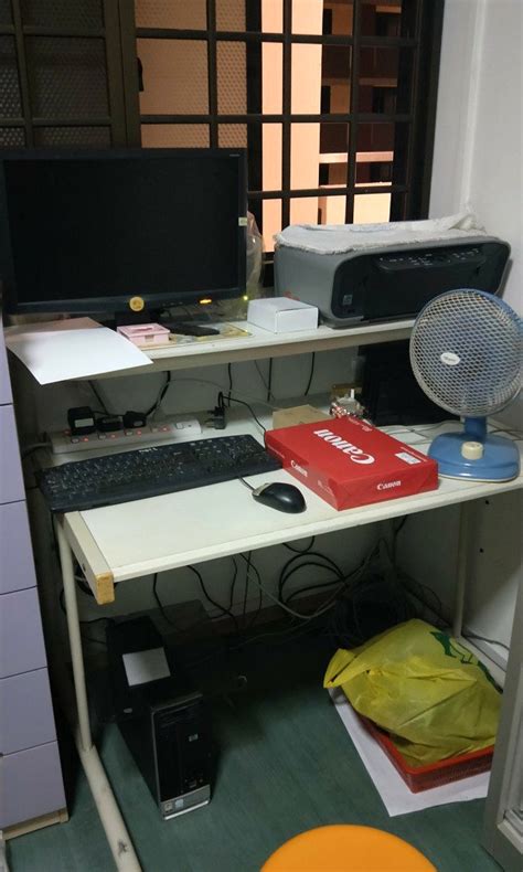 Image result for Computer Table Two Layers