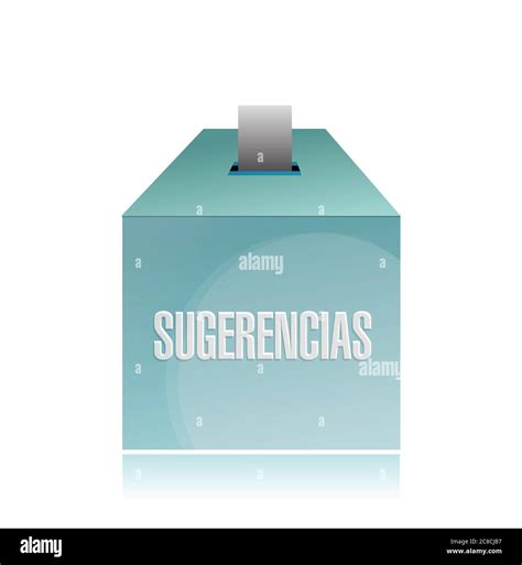 Suggestion box in spanish. illustration design over a white background ...