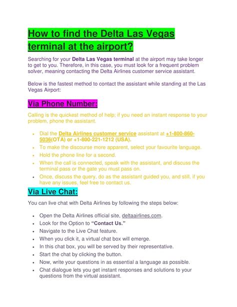 PPT - What terminal is Delta in Las Vegas by Skynair.com PowerPoint ...