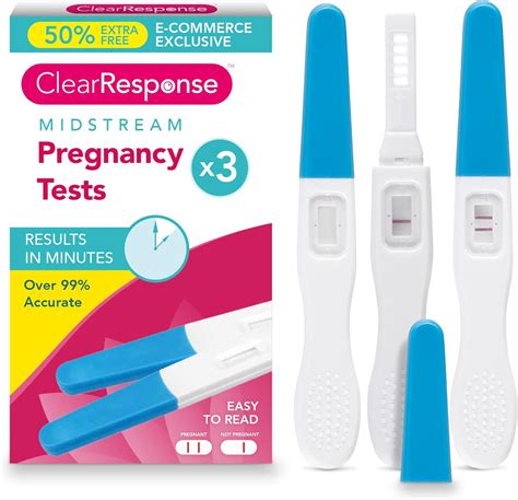 SOL 3pk Clear Response Midstream Early Pregnancy Test - 99% Accurate ...