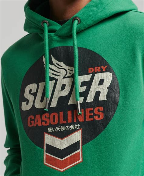 WORKWEAR LOGO GRAPHIC MEN'S GREEN HOODIE