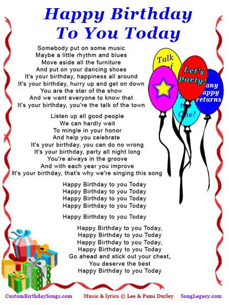 The 25+ best Happy birthday song lyrics ideas on Pinterest
