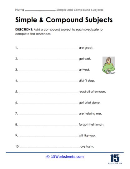 Image result for Compound Subject Exercises
