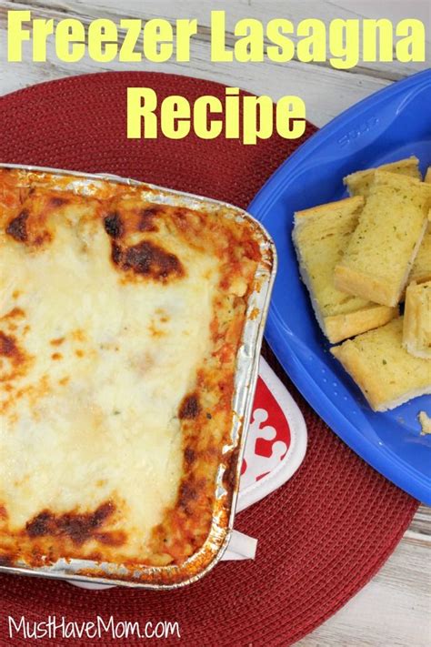 freezer lasagna recipe instead of buying preservative  