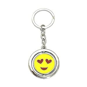 AUGEN Love Emoji Stainless Steel Keychain Metal For Gifting With Key ...