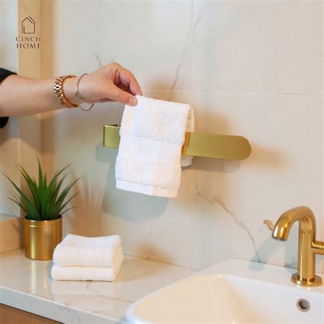 Peel & Stick Towel Stand| No drill Towel Holder – Cinch Home