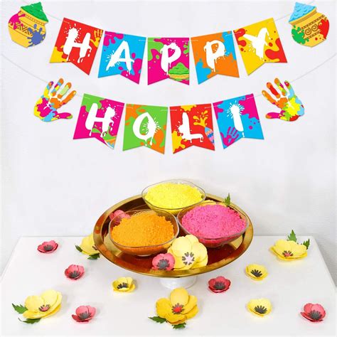 Buy Happy Holi Banners Indian Festival Colorful Bunting, Festival of ...
