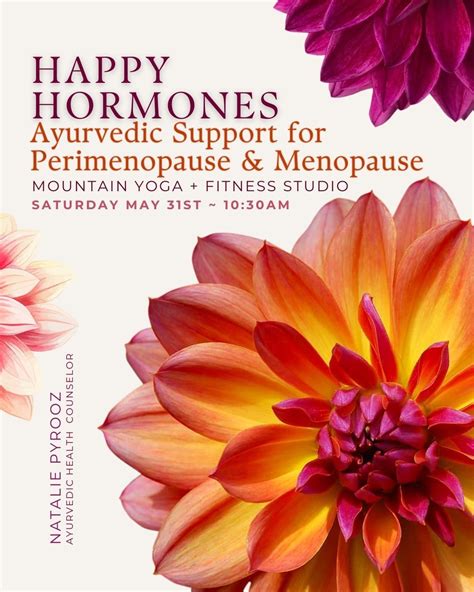 Happy Hormones: Ayurvedic Support for Perimenopause and Menopause ...