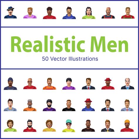 50X Realistic Woman Vector Portrait Illustrations – MasterBundles