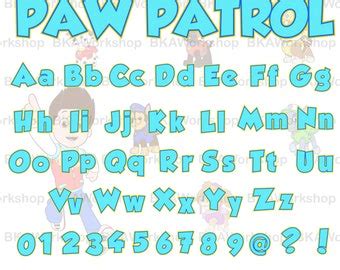 Paw patrol font | Etsy
