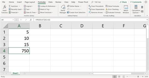 MS Excel: How to use the PRODUCT Function (WS)