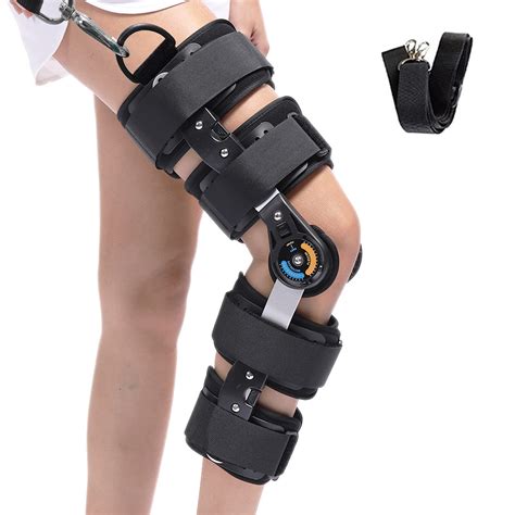 Buy Hinged Knee Brace ROM Knee Immobilizer Brace Post Op Orthopedic ...
