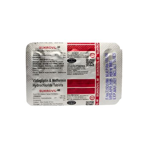 Sukrovil M | Vildagliptin 50 mg+ Metformin 500 mg