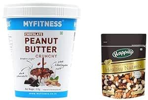 MYFITNESS Chocolate Peanut Butter Crunchy 510g | 23g Protei & Happilo ...