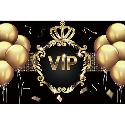 Eainb 5x3ft VIP Party Backdrops Black Gold Balloons | Ubuy India