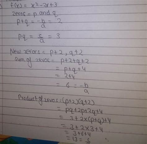 If p and q are he zeroes of the quadratic polynomial f(x) = x2 - 2x + 3 ...