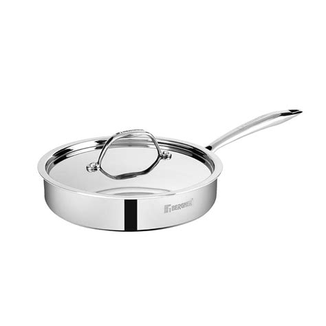 Bergner Argent Tri-Ply Stainless Steel Sautepan with Stainless Steel L